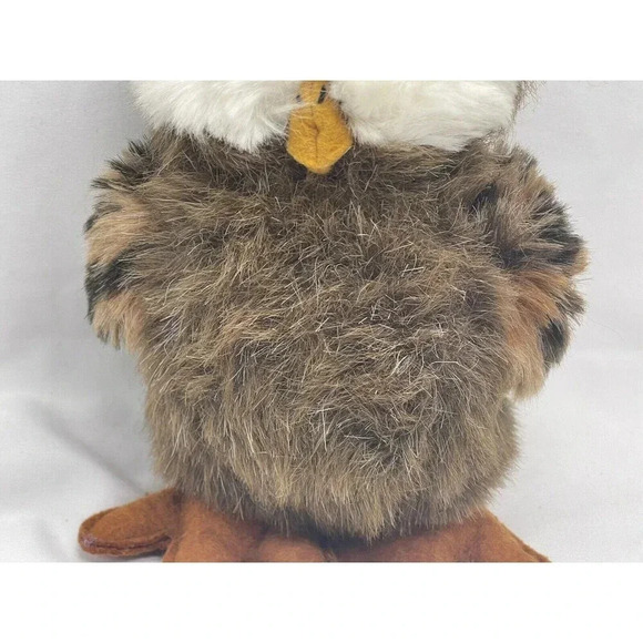 Vintage  Dakin Brown Spotted Owl Plush Bean Filled 8”Stuffed Animal Toy 1980 - Picture 7 of 13